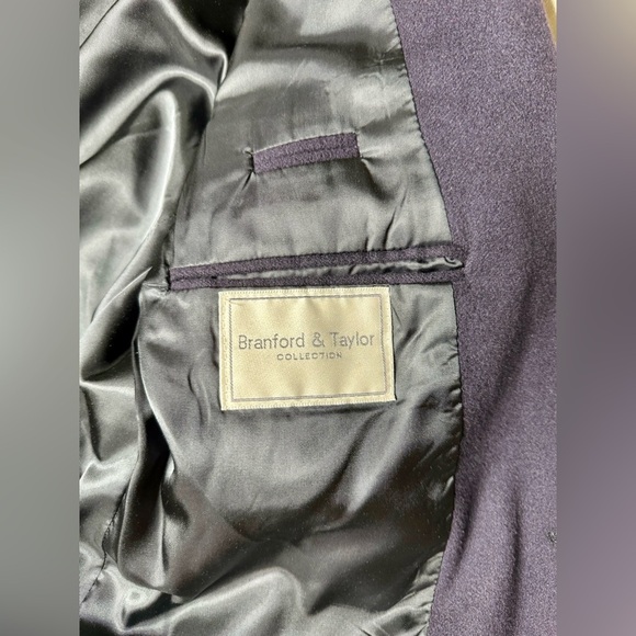 Branford & Taylor Cashmere Blazer Jacket Men's Navy Blue Sport Coat - Picture 8 of 11